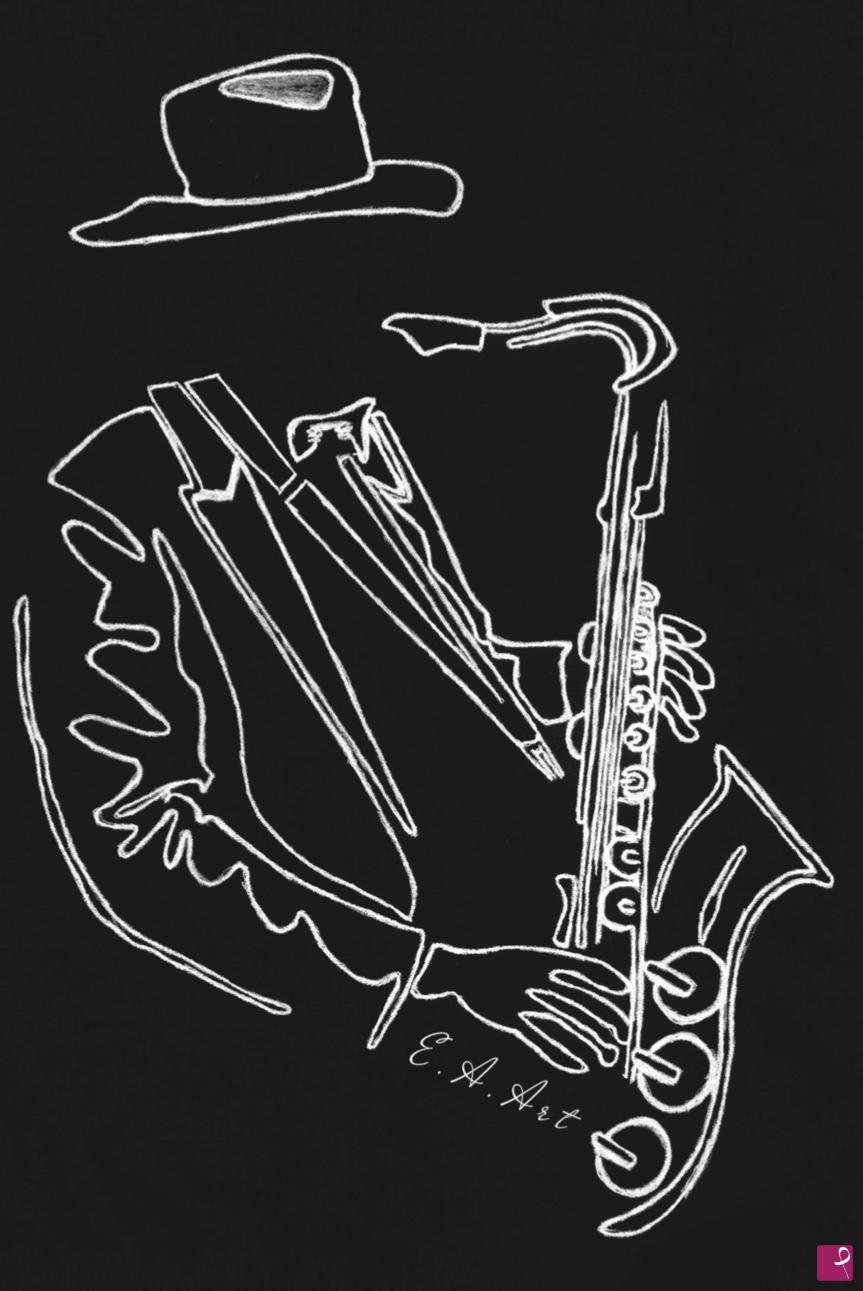 quadri in vendita online - ‘’Mel,the saxophonist’’ / A brilliant fiction / category:adventurous 