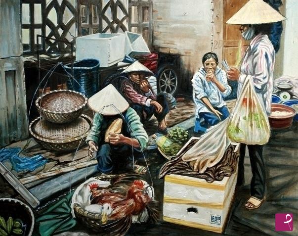 quadri in vendita online - Mercato ad Hanoi