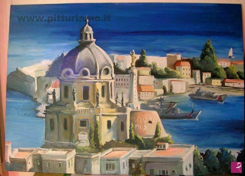 quadri in vendita online - Messina vista da Cristo Re