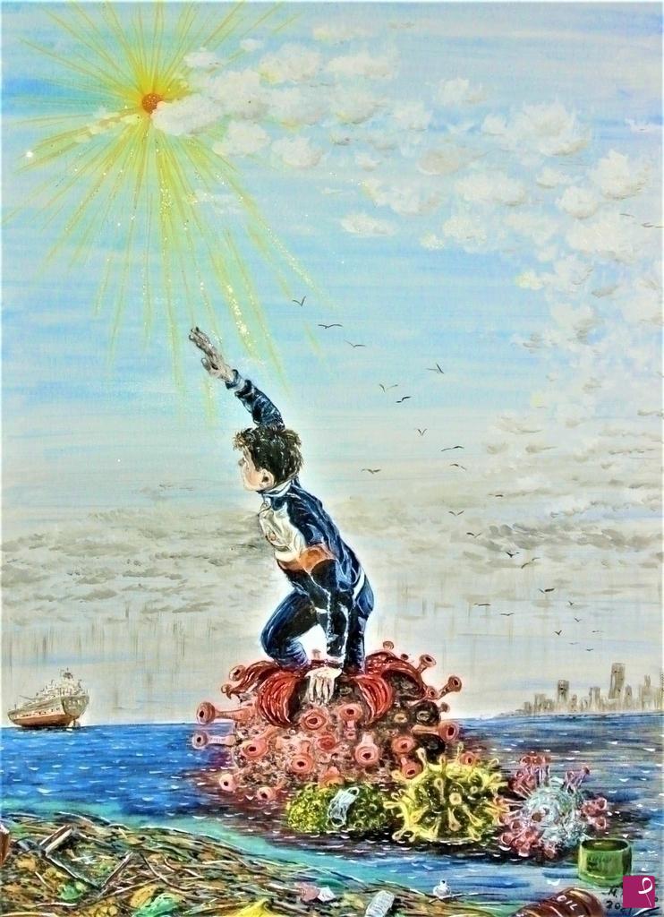 quadri in vendita online - Metamorfosi (2021) olio su tela - cm 50x70