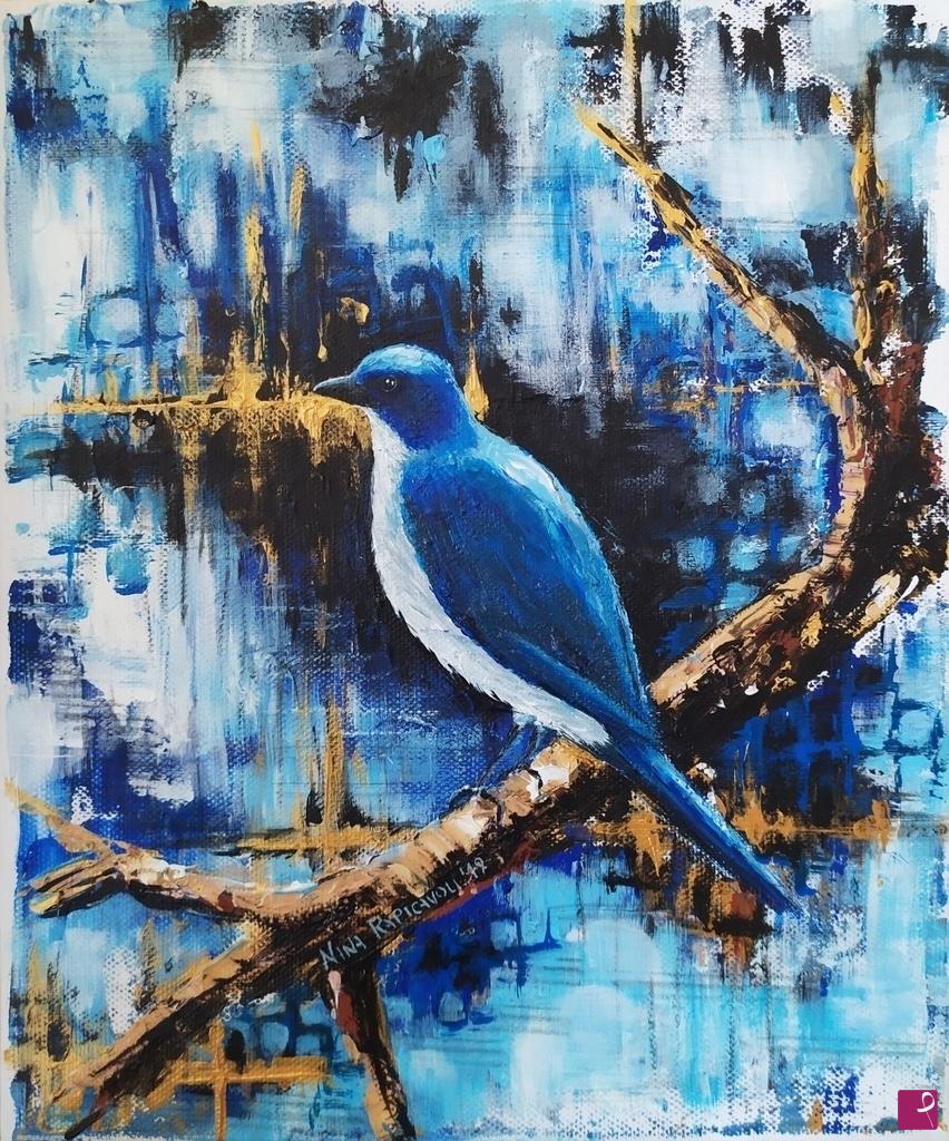 quadri in vendita online - Mexican Blue Jay