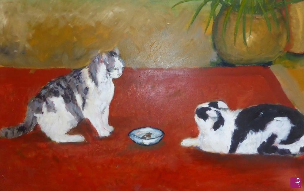 quadri in vendita online - Mia e Balthus
