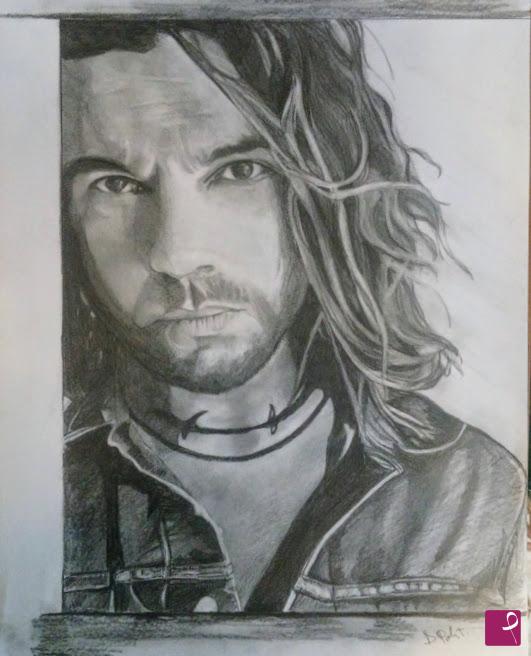 quadri in vendita online - Michael Hutchence ( INXS)