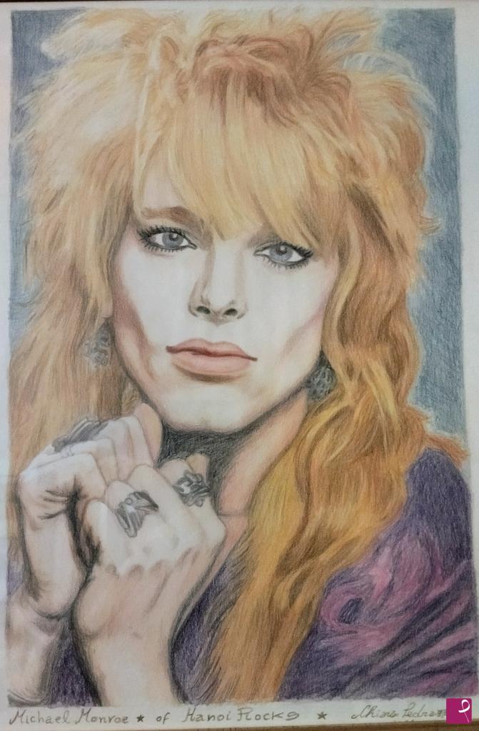 quadri in vendita online - Michael Monroe cantante degli Hanoi Rocks primo piano