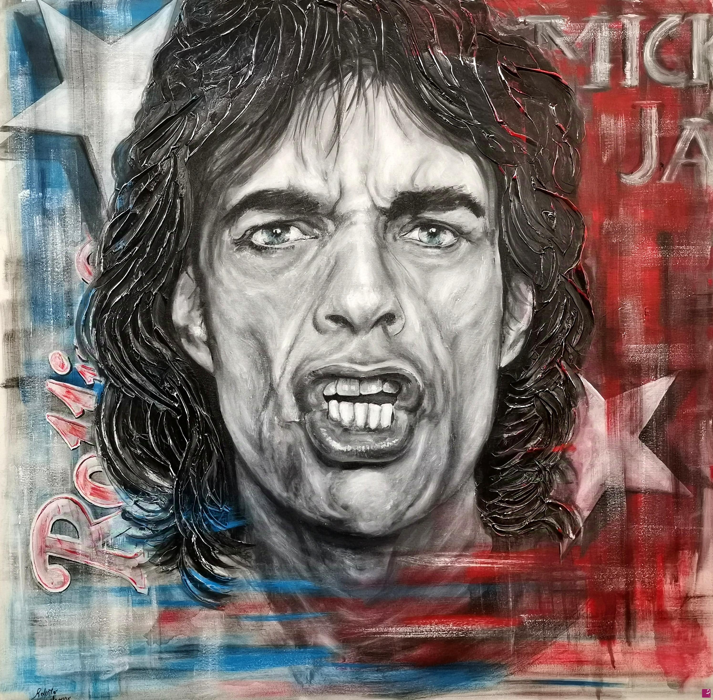 quadri in vendita online - Mick Jagger
