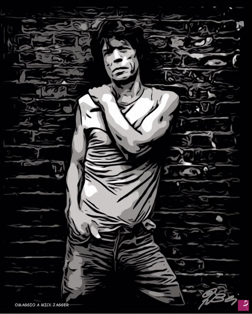 quadri in vendita online - MICK JAGGER  OMAGGIO