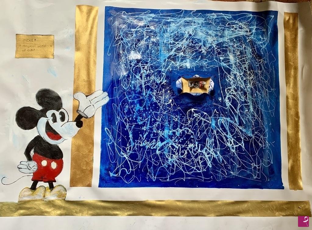 quadri in vendita online - Mickey: magical world of color