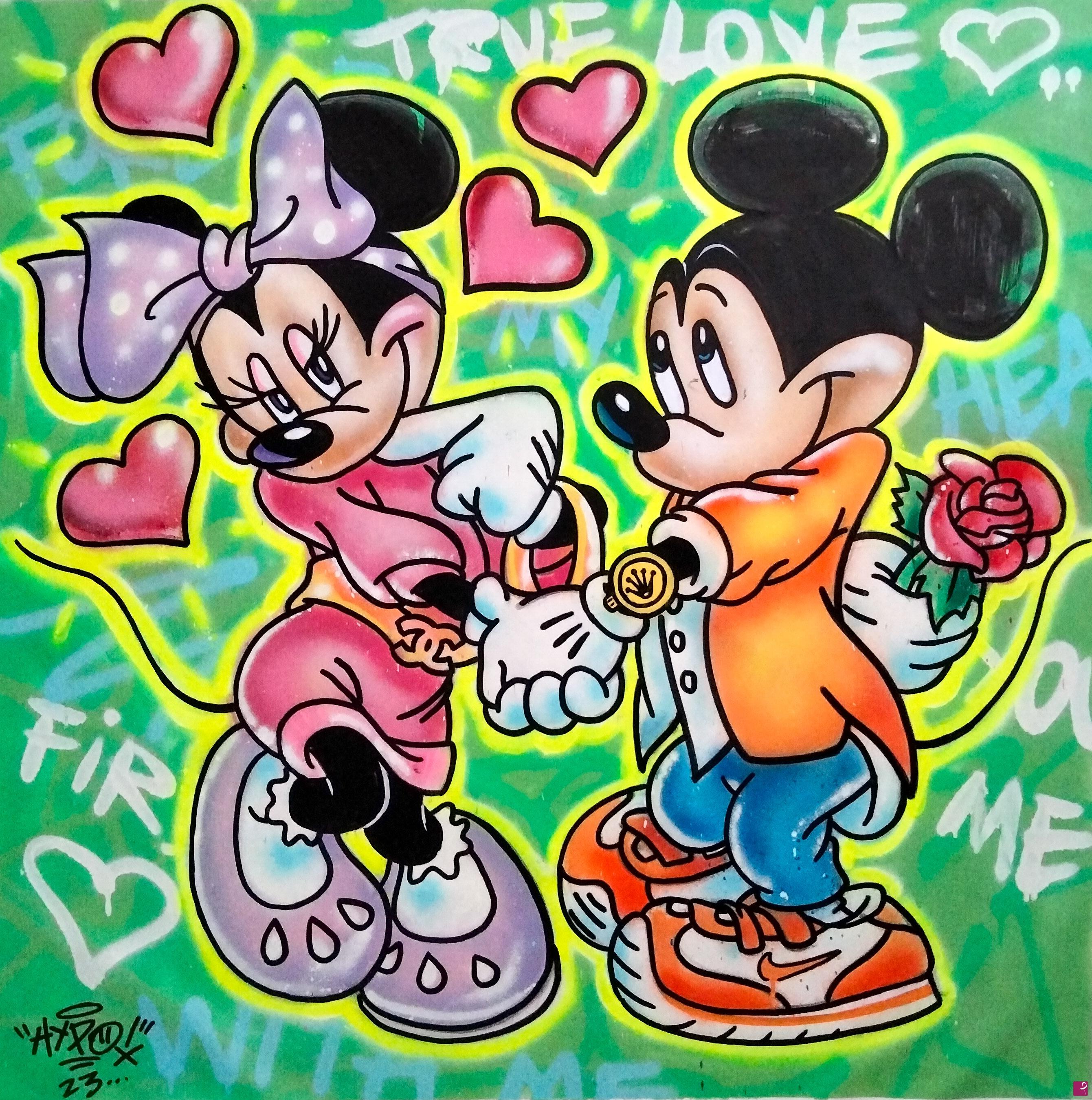 quadri in vendita online - Mickey & Minnie - True Love