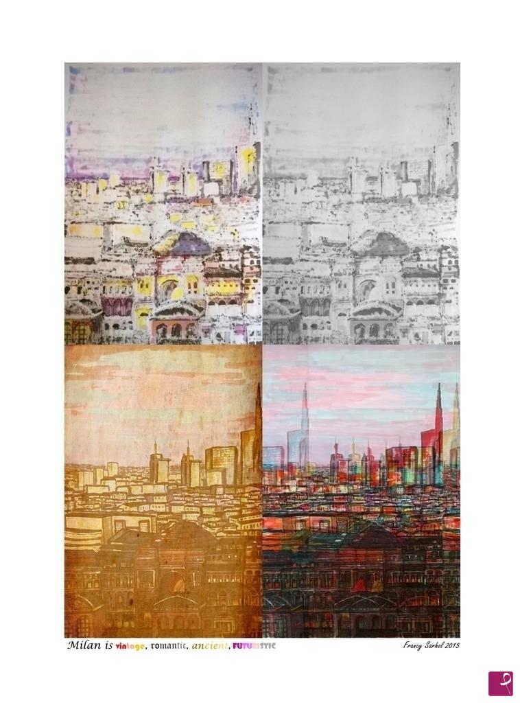 quadri in vendita online - Milan is ... vintage, romantic, ancient, futuristic