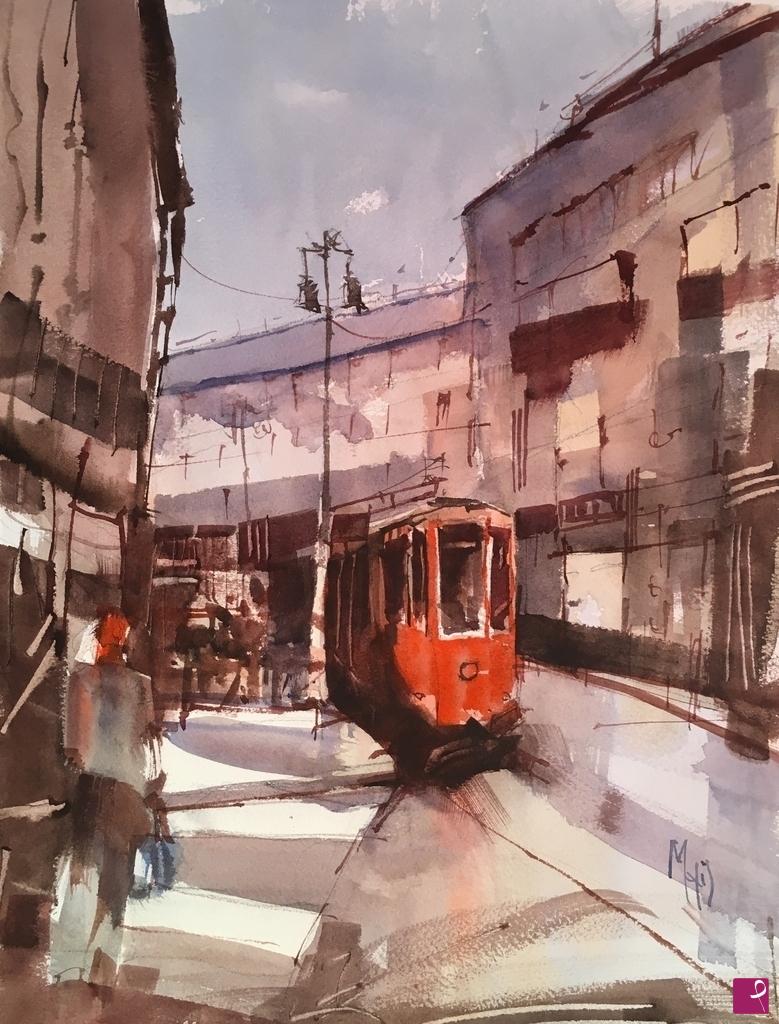 quadri in vendita online - Milano - Tram 2