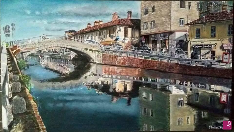 quadri in vendita online - Milano , Naviglio 