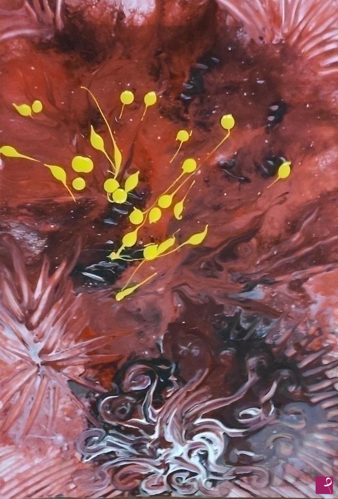 quadri in vendita online - Mimose sul sangue dell'innocenza