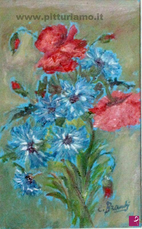 quadri in vendita online - mini quadro - fiori di campo -papaveri