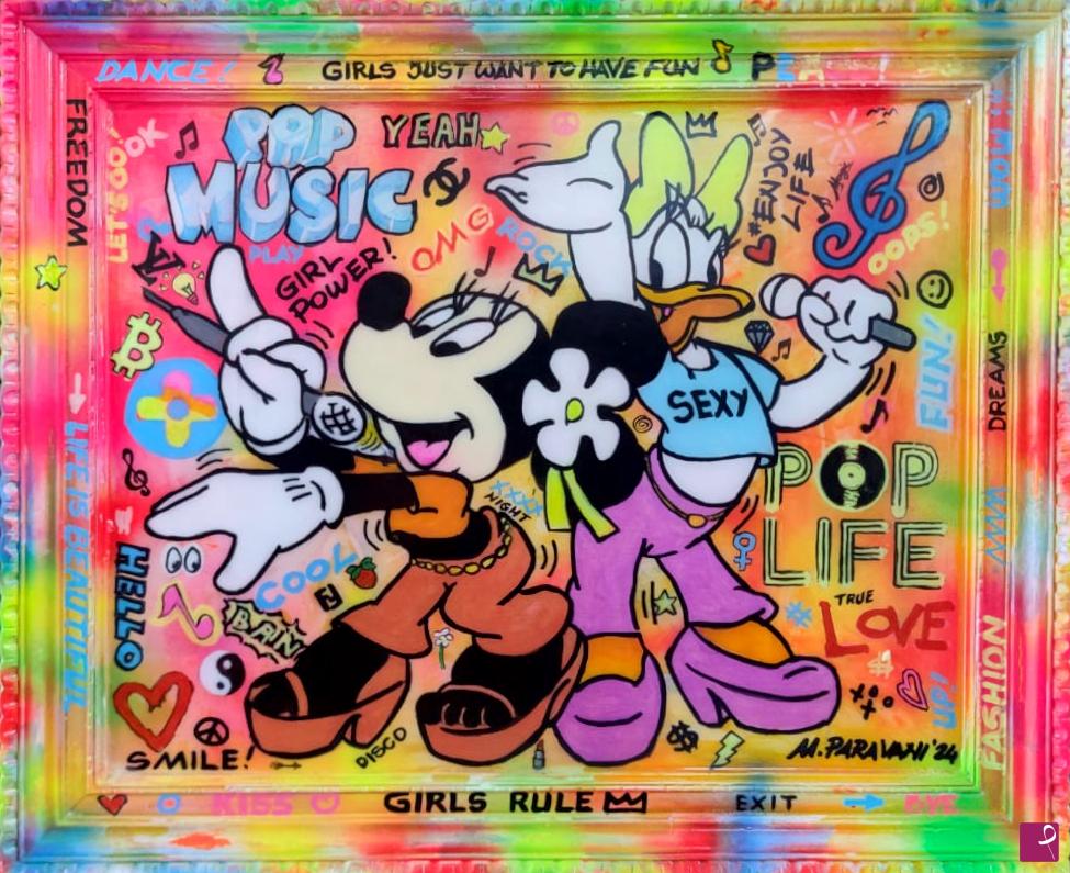 quadri in vendita online - Minnie e Paperina
