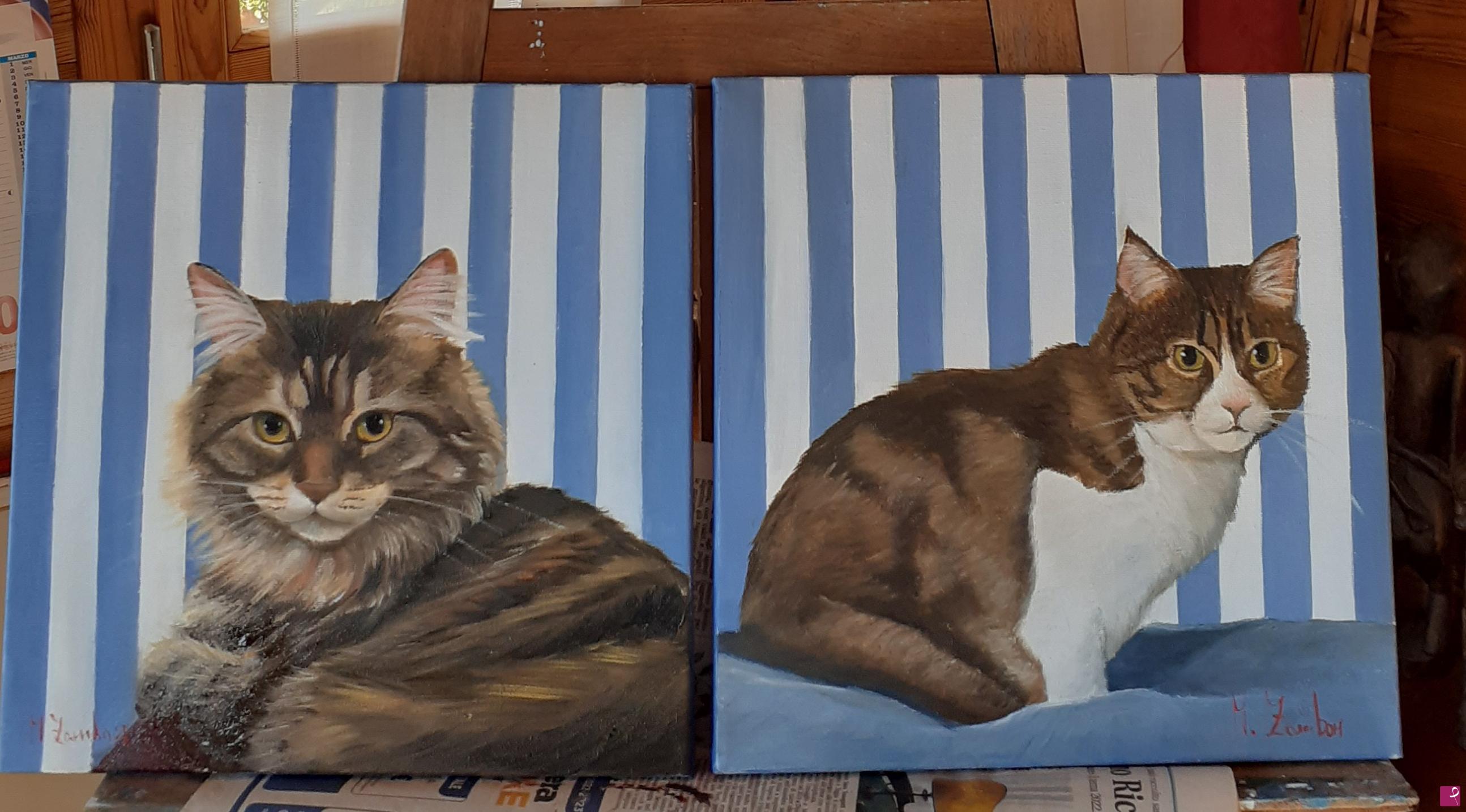 quadri in vendita online - Minou e Giuditta