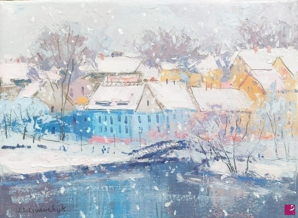 quadri in vendita online - Minsk. Nevica sul Troetskie.