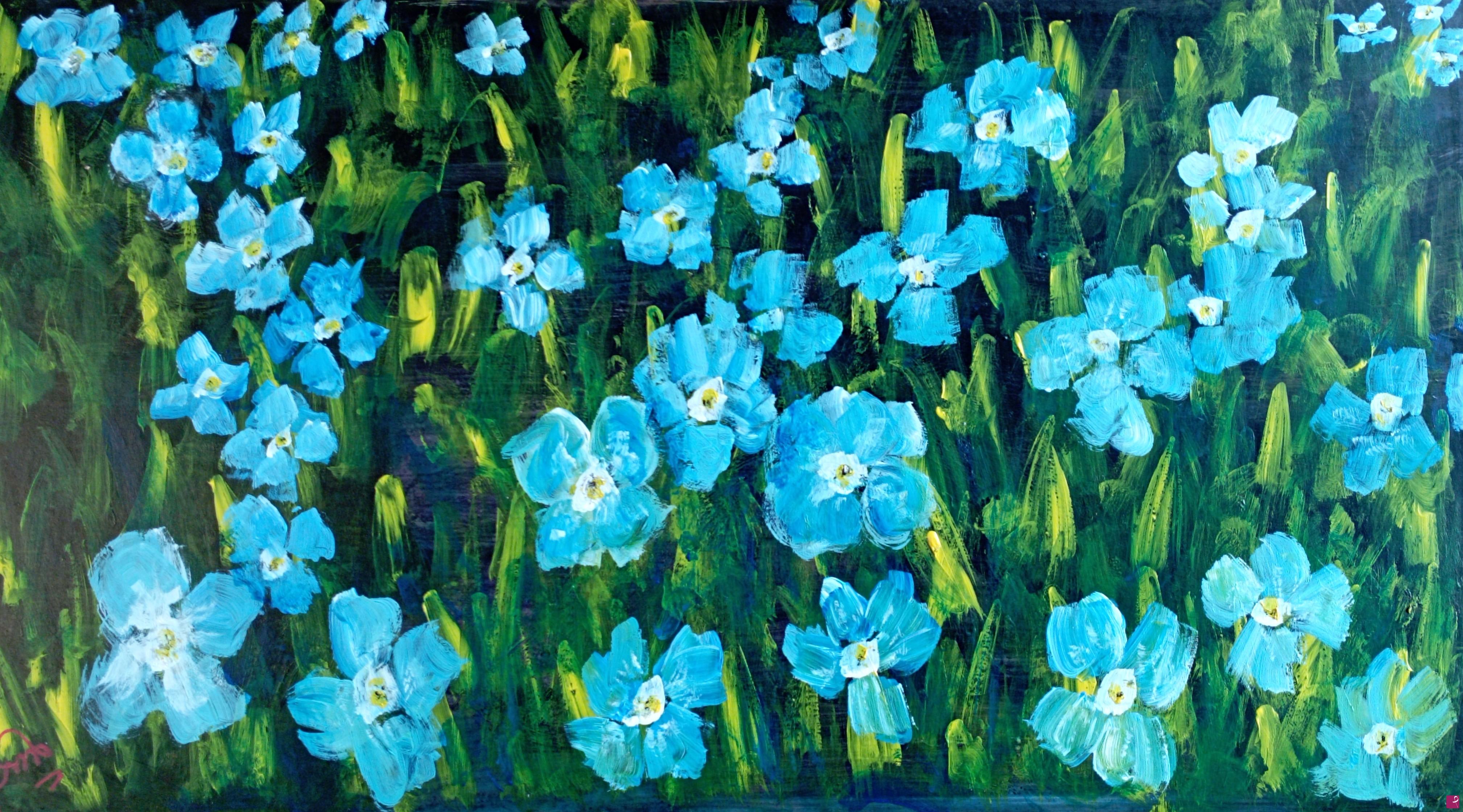 quadri in vendita online - Miosotis . Fiori