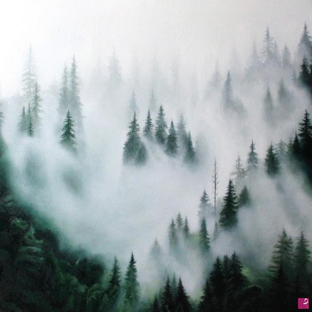 quadri in vendita online - Misty Forest