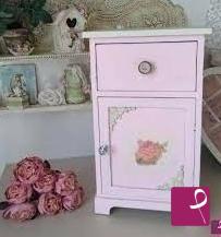 quadri in vendita online - Mobiletto comodino "Rose de France" su ordinazione