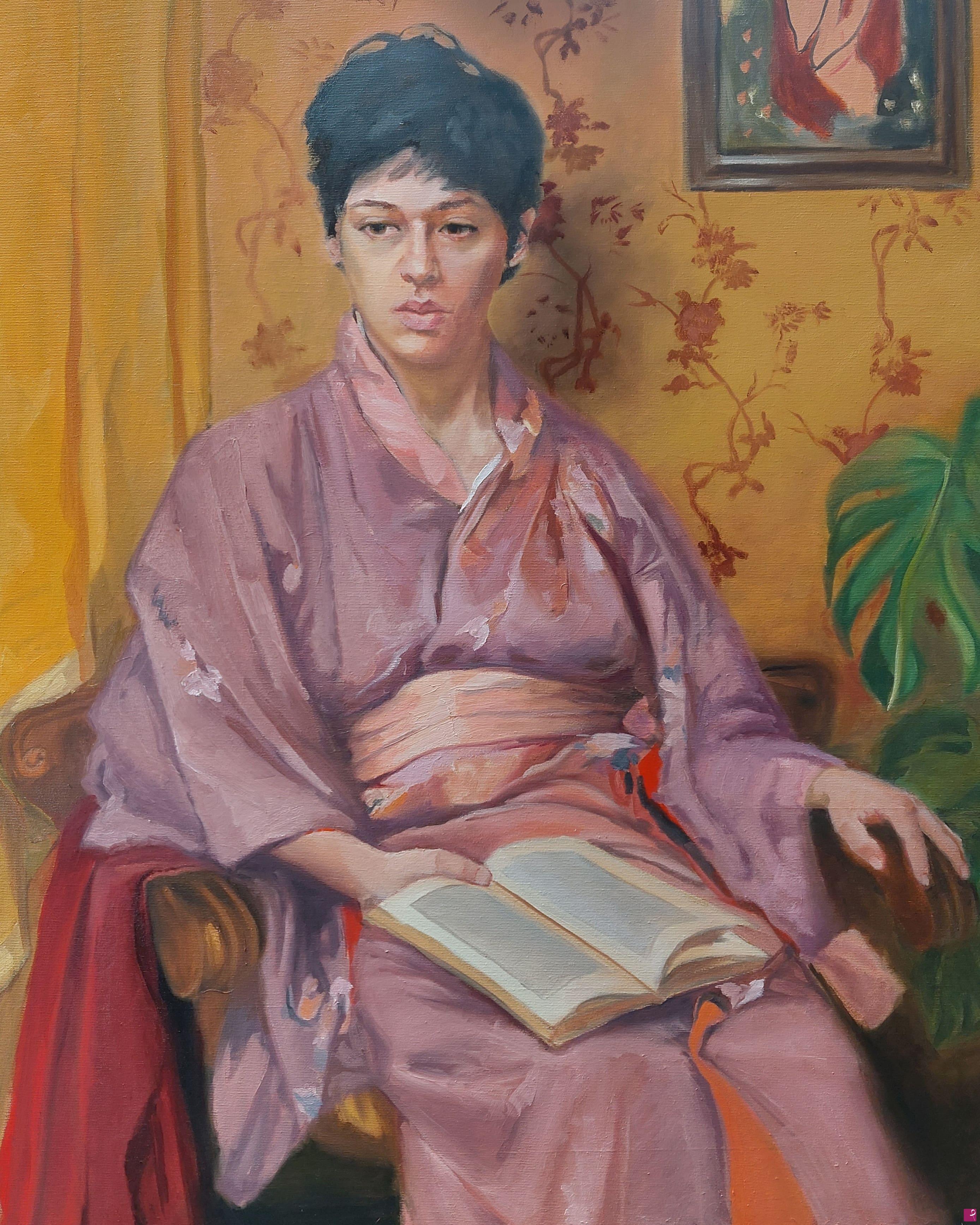 quadri in vendita online - Model in kimono