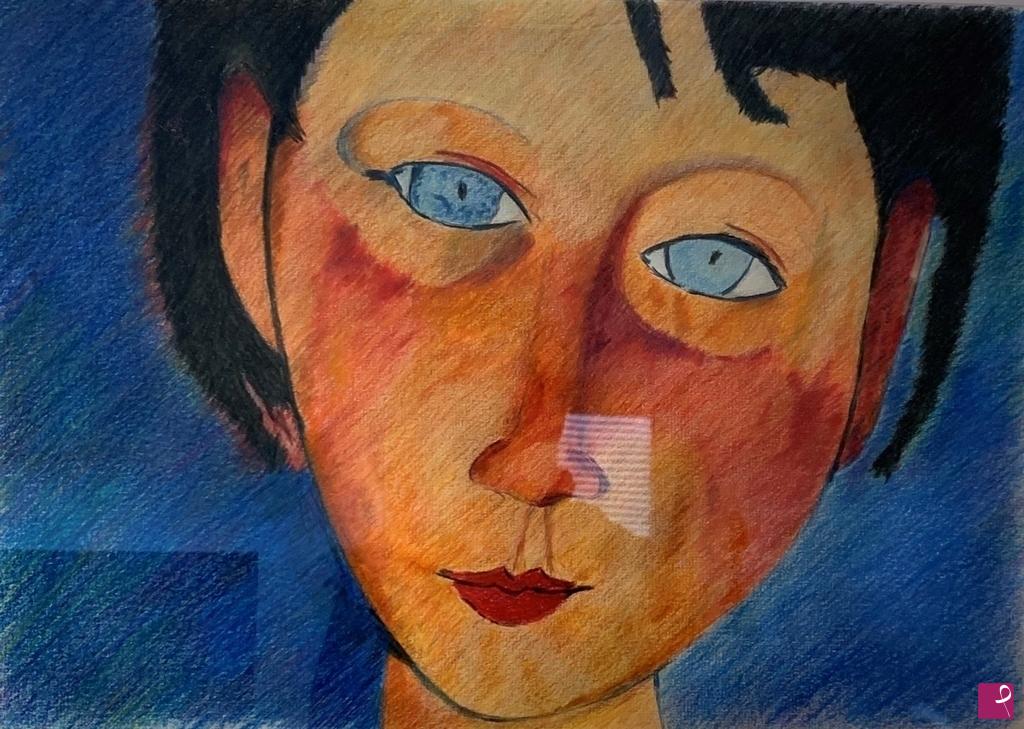 quadri in vendita online - MODIGLIANI - BAMBINA IN AZZURRO
