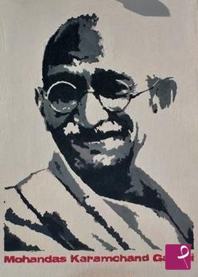 quadri in vendita online - "MOHANDAS KARAMCHAND GANDHI"