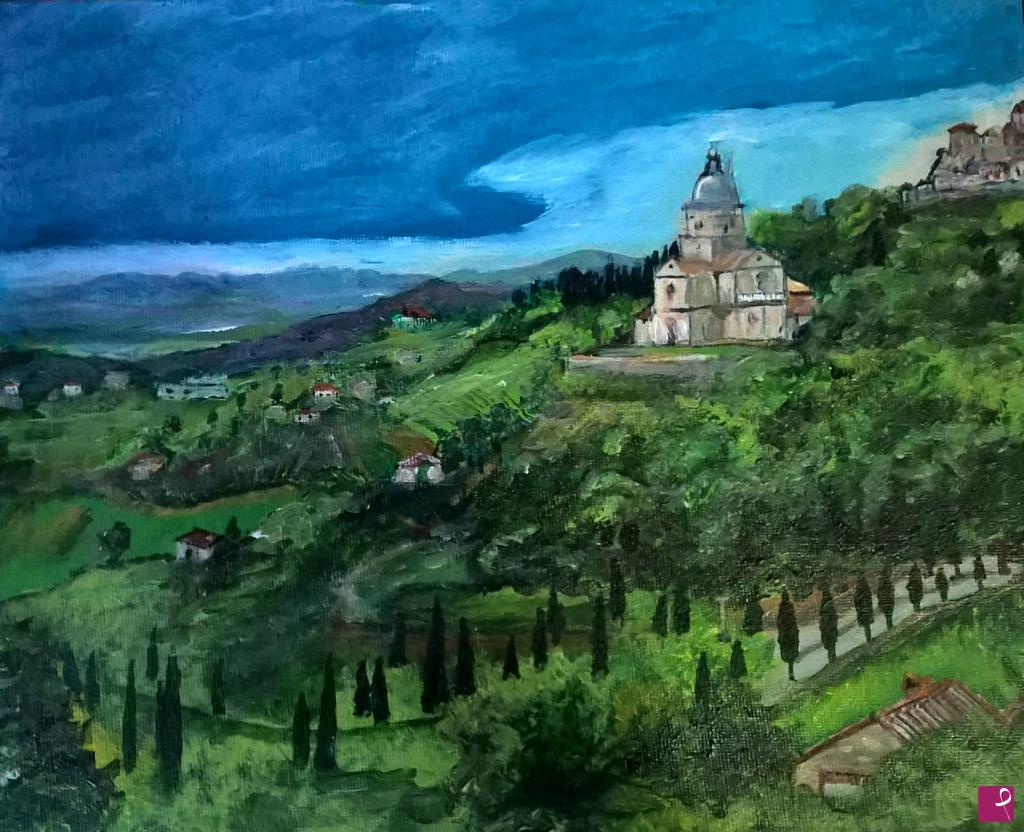 quadri in vendita online - Monastero in Toscana