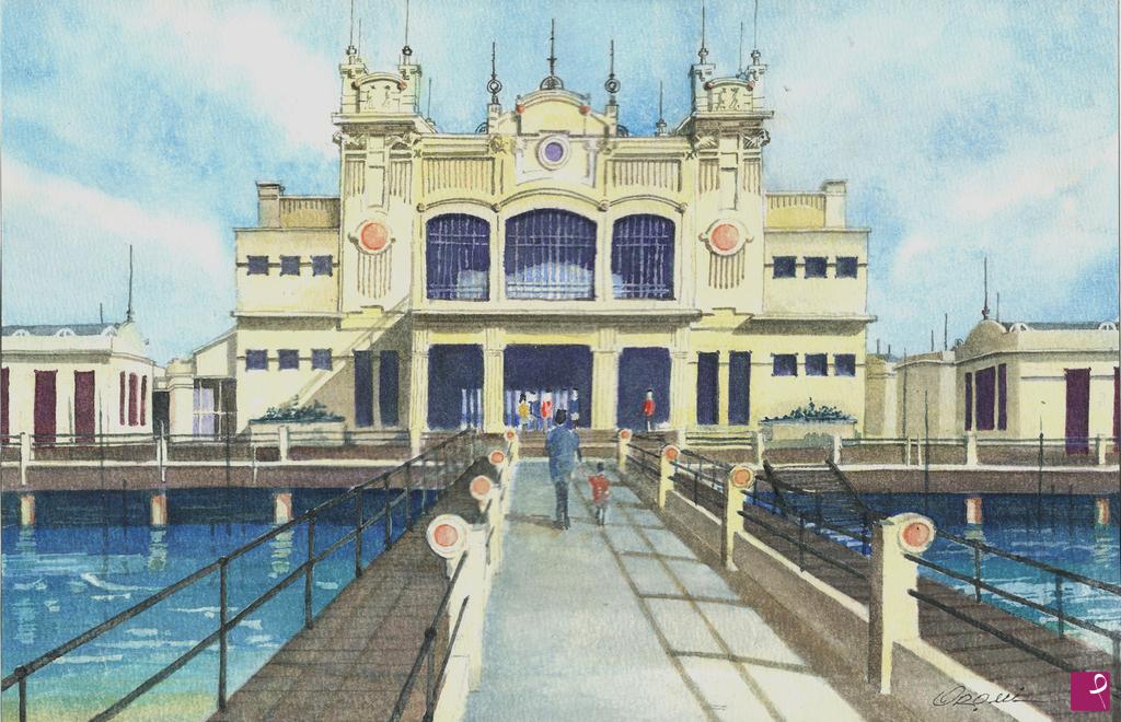 quadri in vendita online - Mondello,  stabilimento balneare "Charleston"
