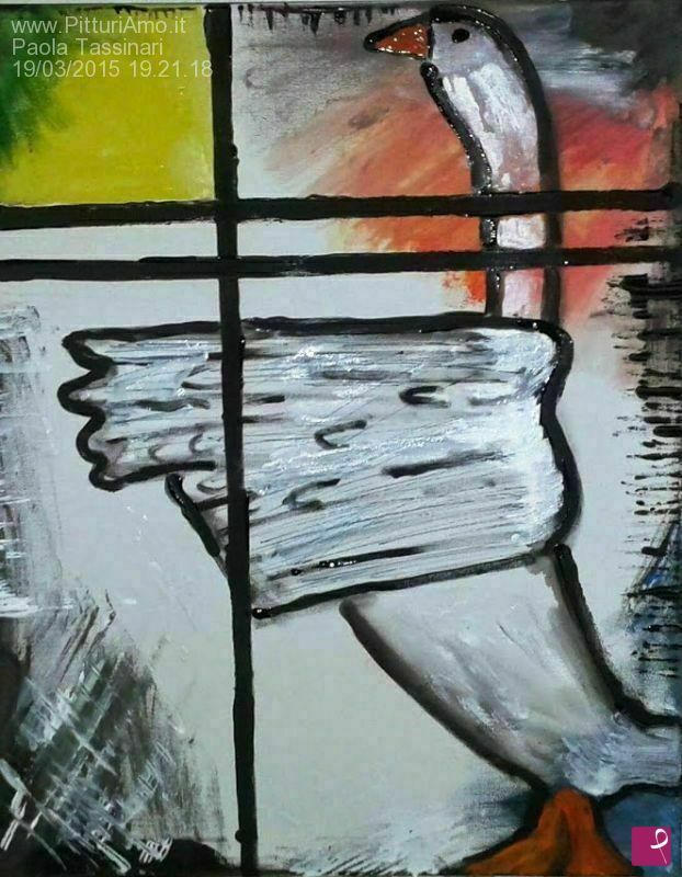 quadri in vendita online - Mondrian's duck