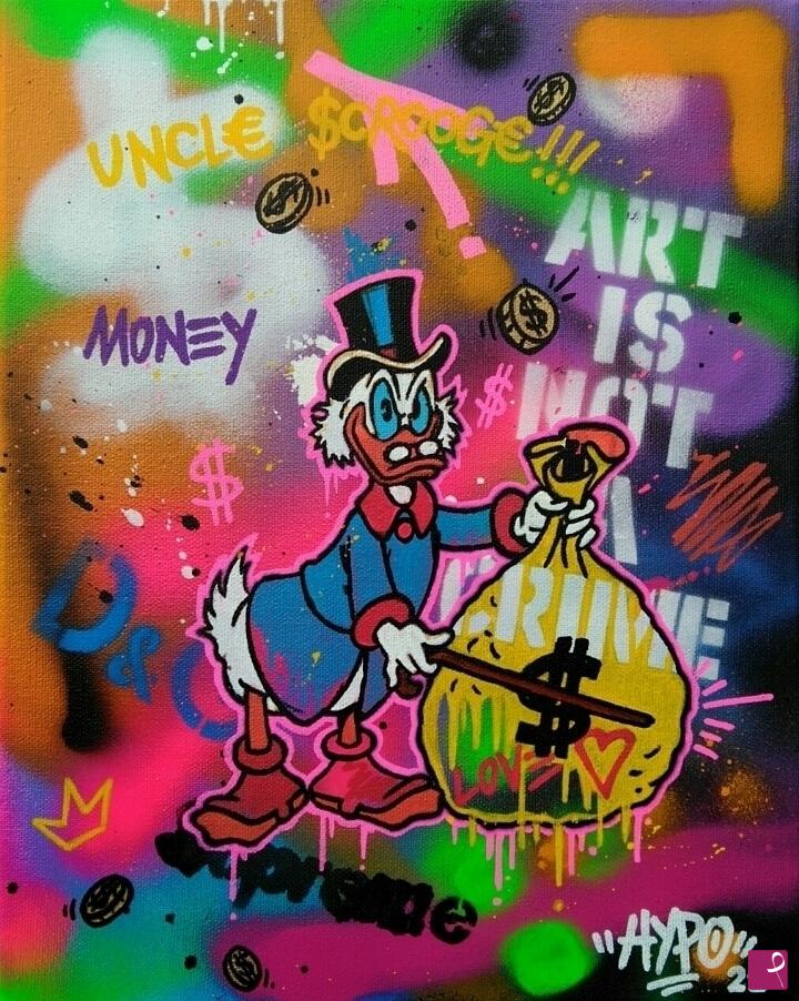 quadri in vendita online - Money & Love (Uncle scrooge)