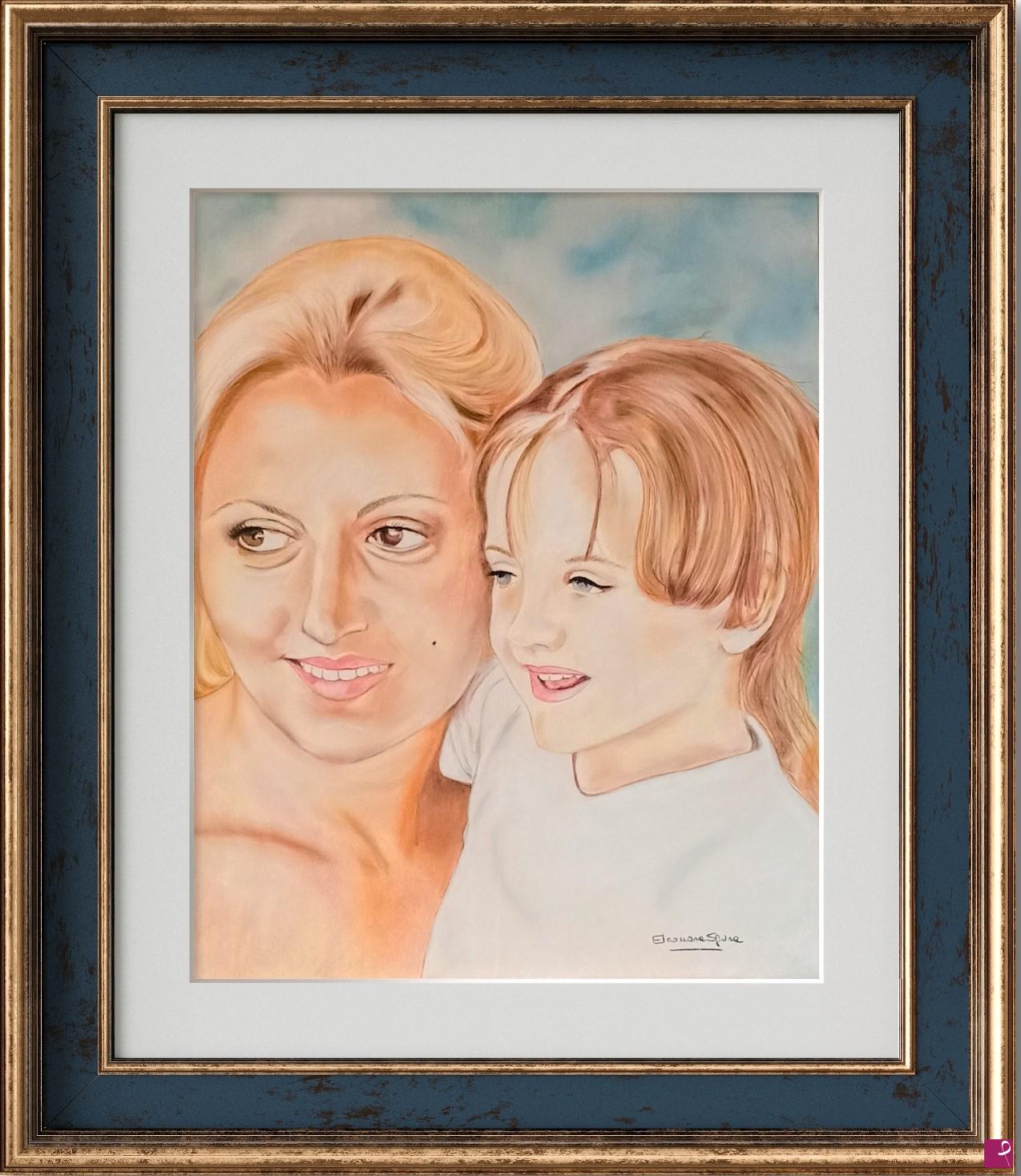 quadri in vendita online - MONICA E LA SUA MAMMA  