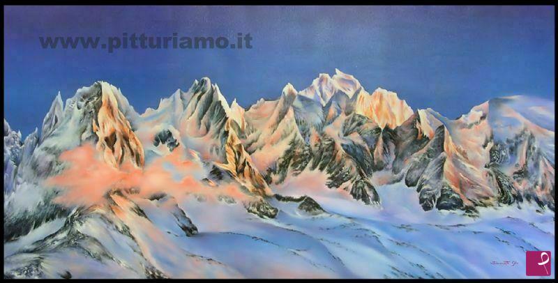 quadri in vendita online - Mont Blanc