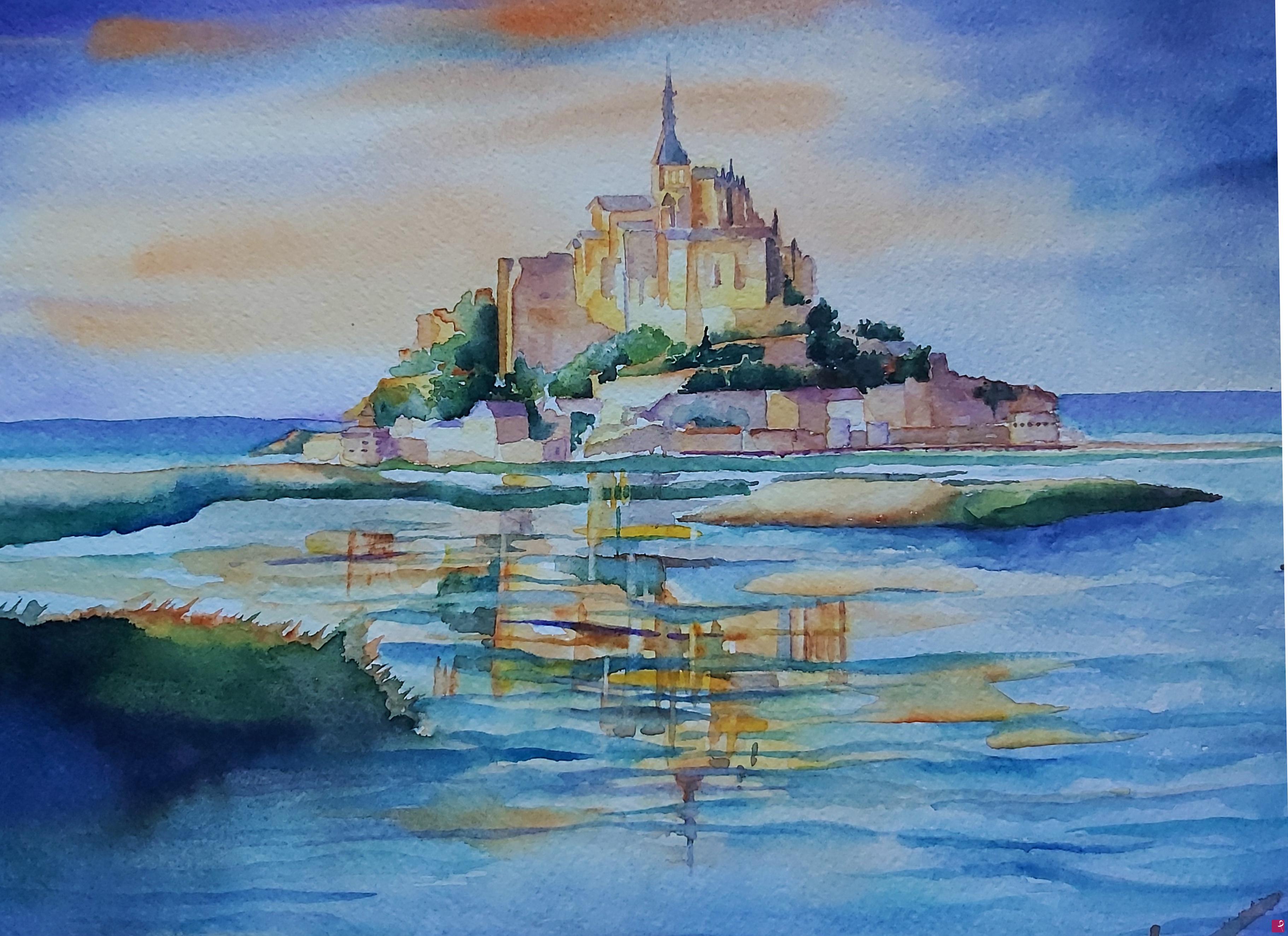 quadri in vendita online - Mont Saint Michel
