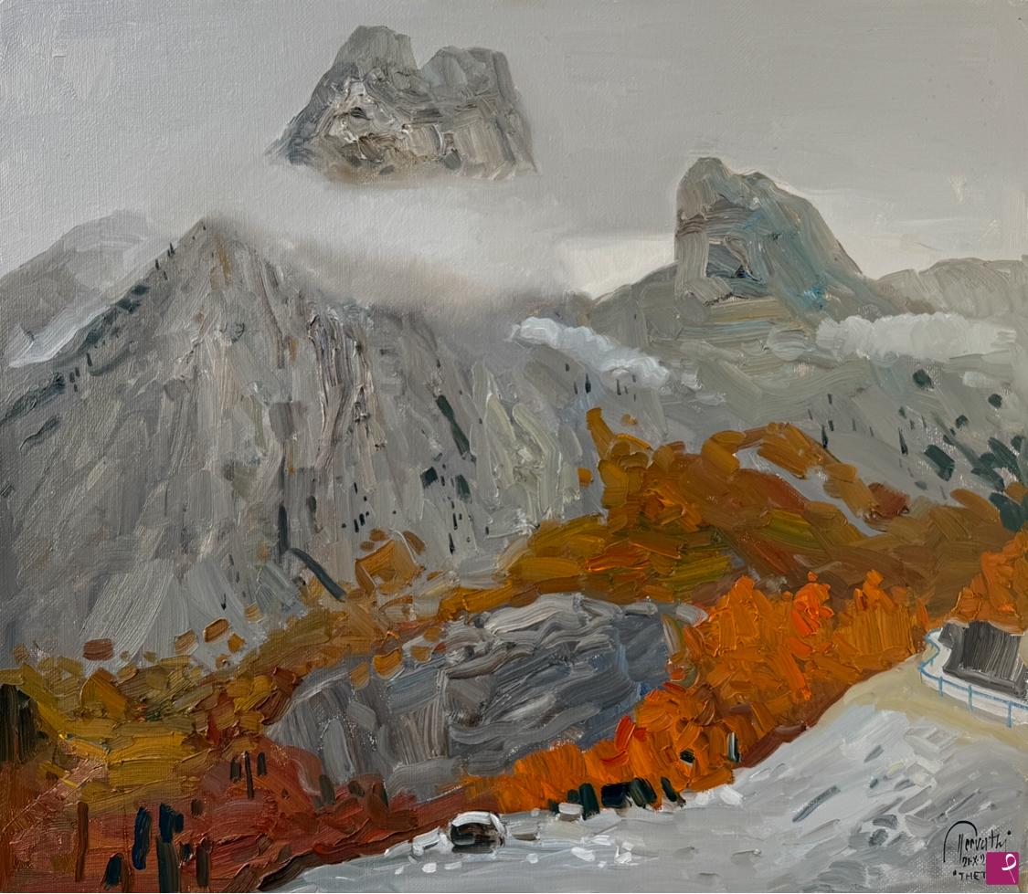 quadri in vendita online - “Montagne tra le nuvole”