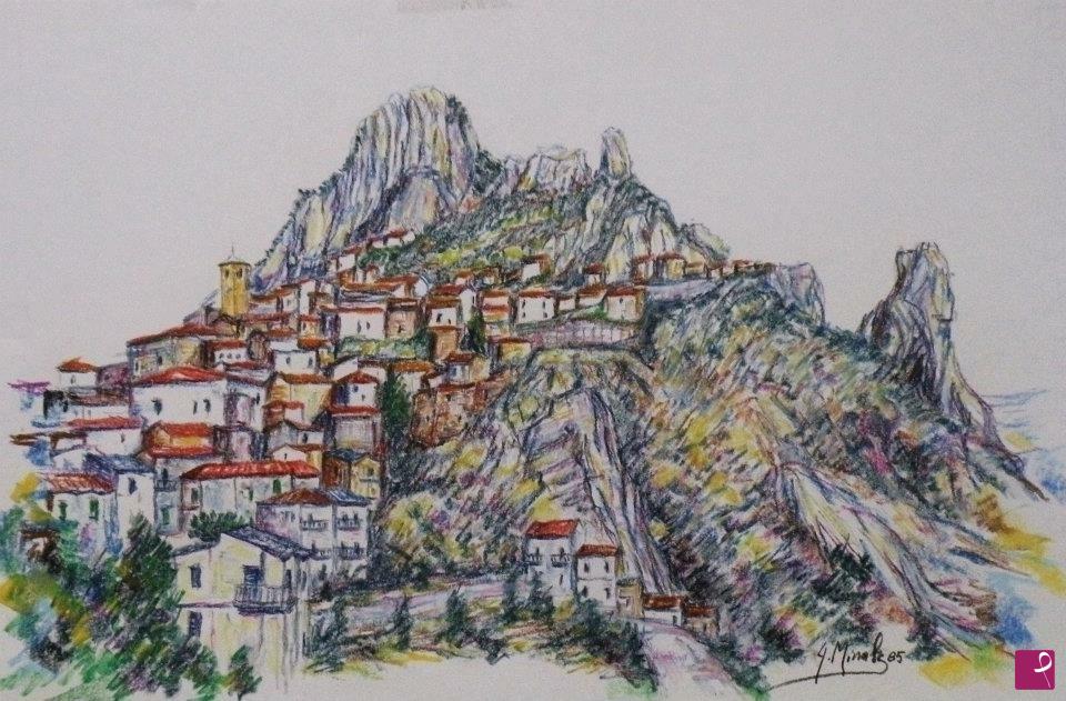 quadri in vendita online - MONTELAPIANO - CH - PAESE D'ABRUZZO 