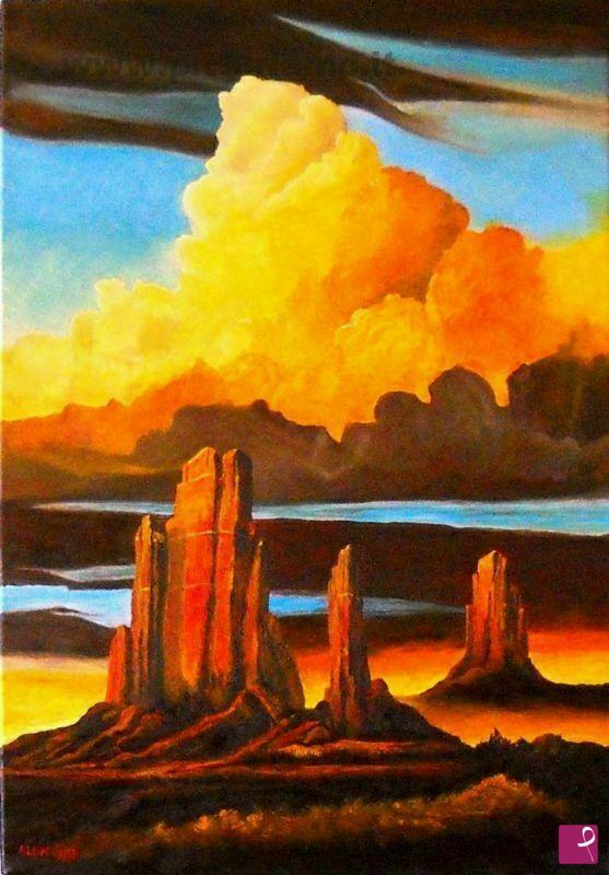 quadri in vendita online - Monument Valley tramonto