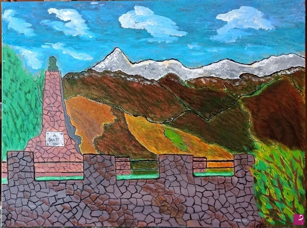 quadri in vendita online - Monumento a Dante Montefegatesi