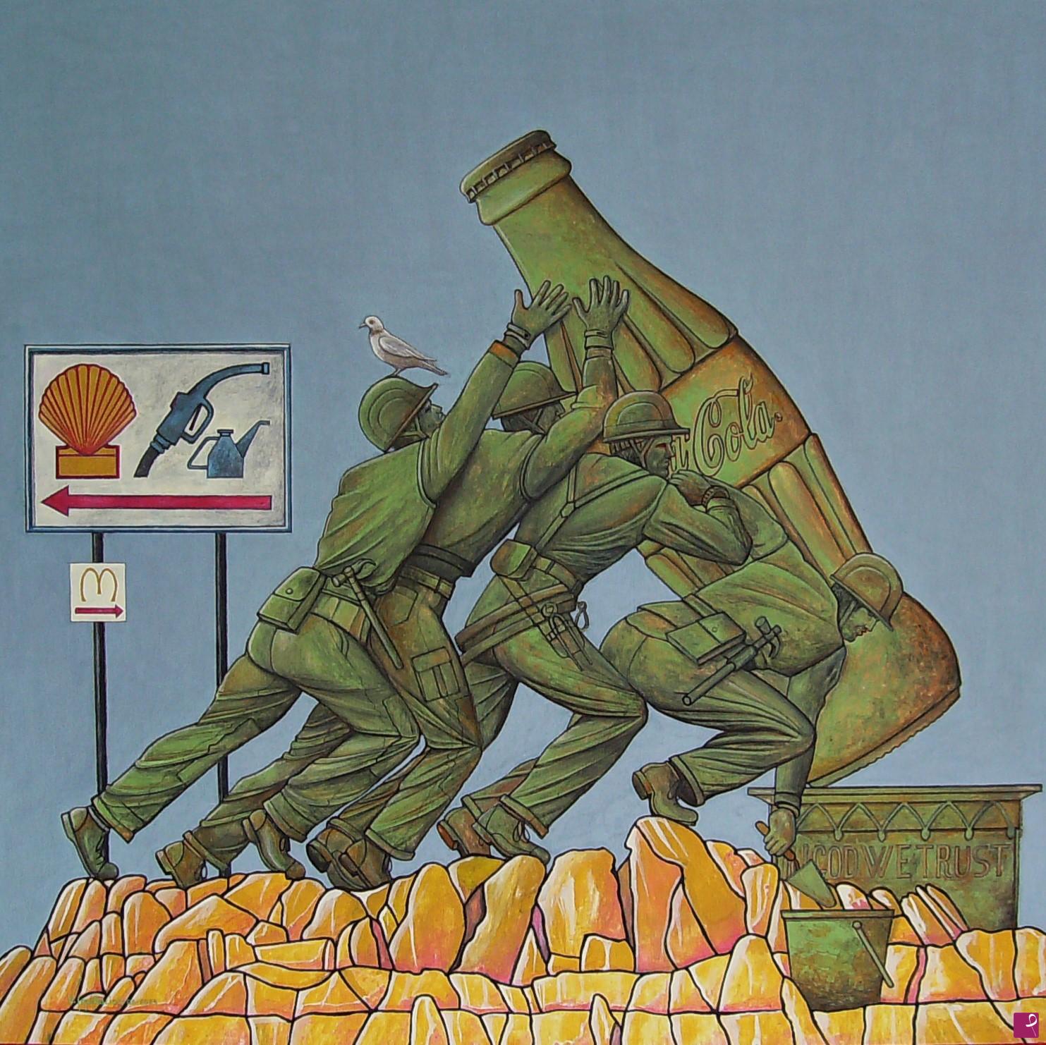 quadri in vendita online - MONUMENTO. MEN AT WORK. (DOPO IWO JIMA).