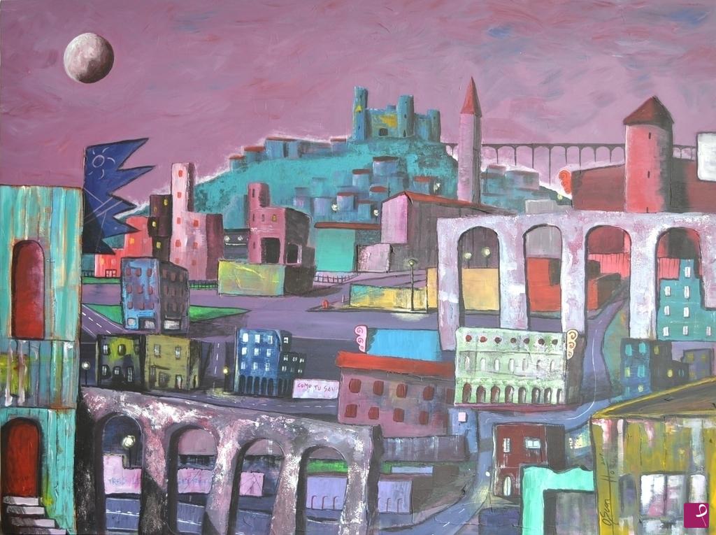 quadri in vendita online - Moonlight City