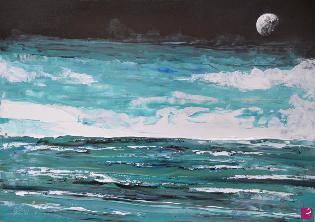 quadri in vendita online - Moonlight Sea