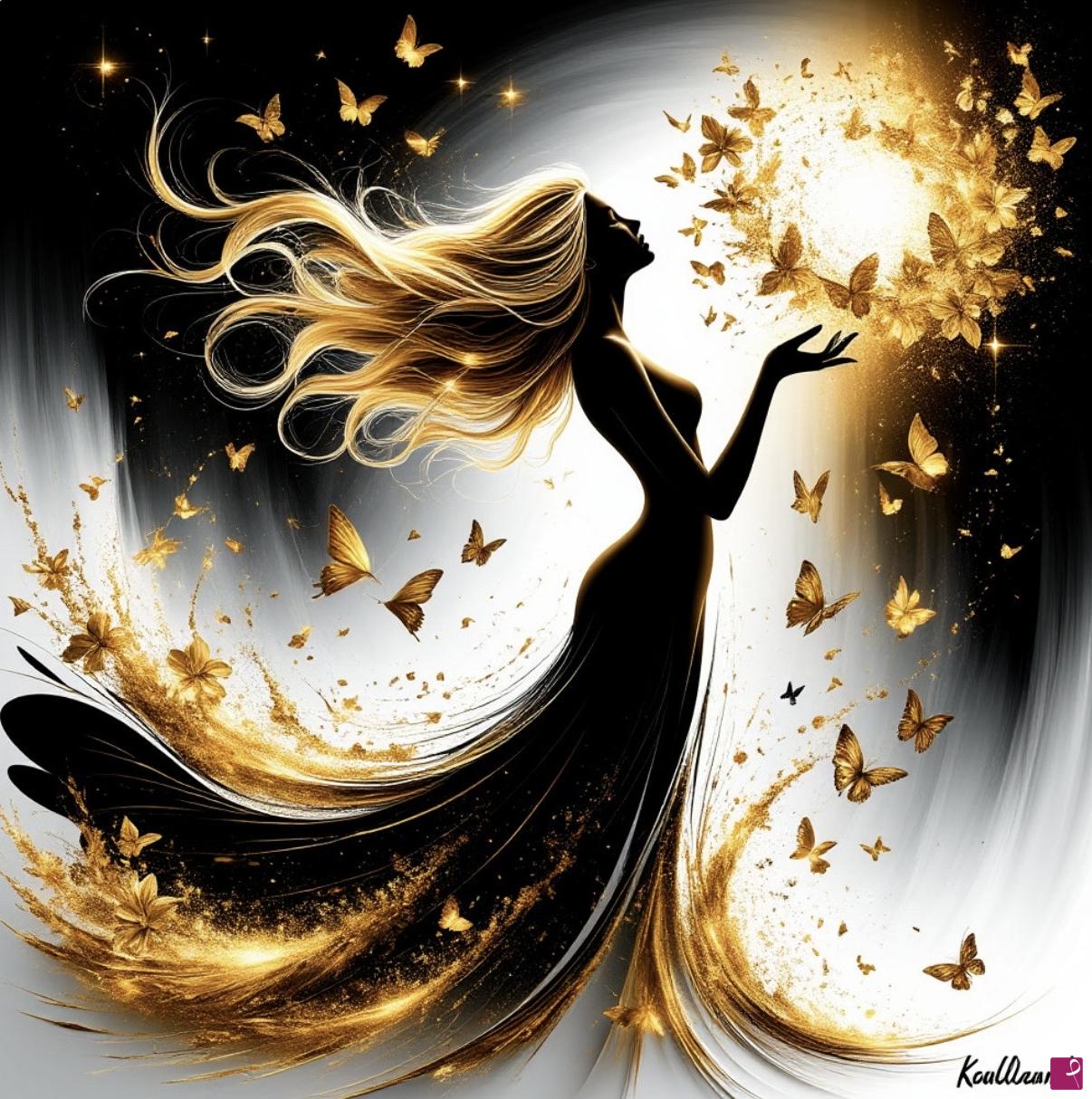 quadri in vendita online - Moonlight woman 