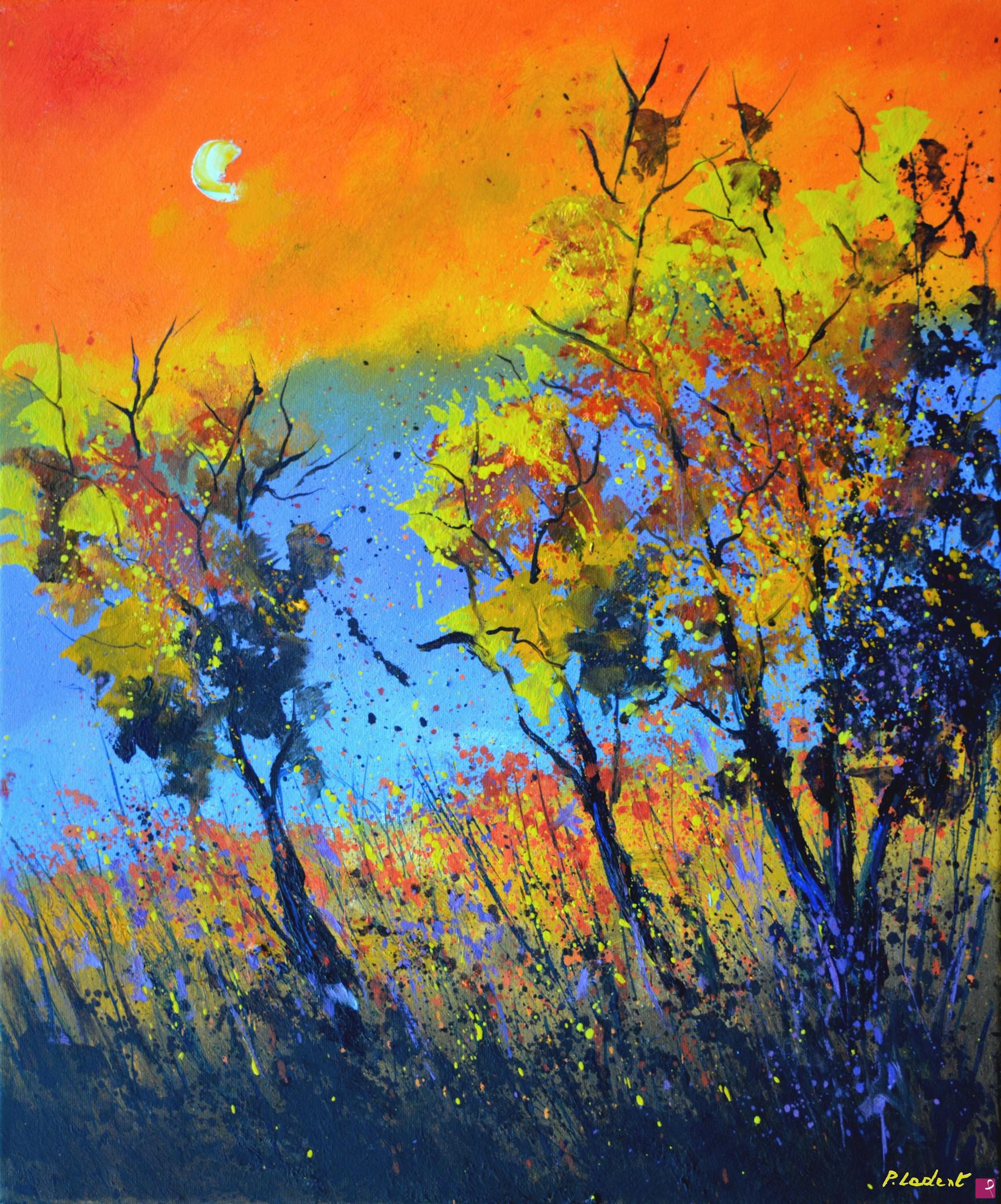 quadri in vendita online - Moonshine in autumn 