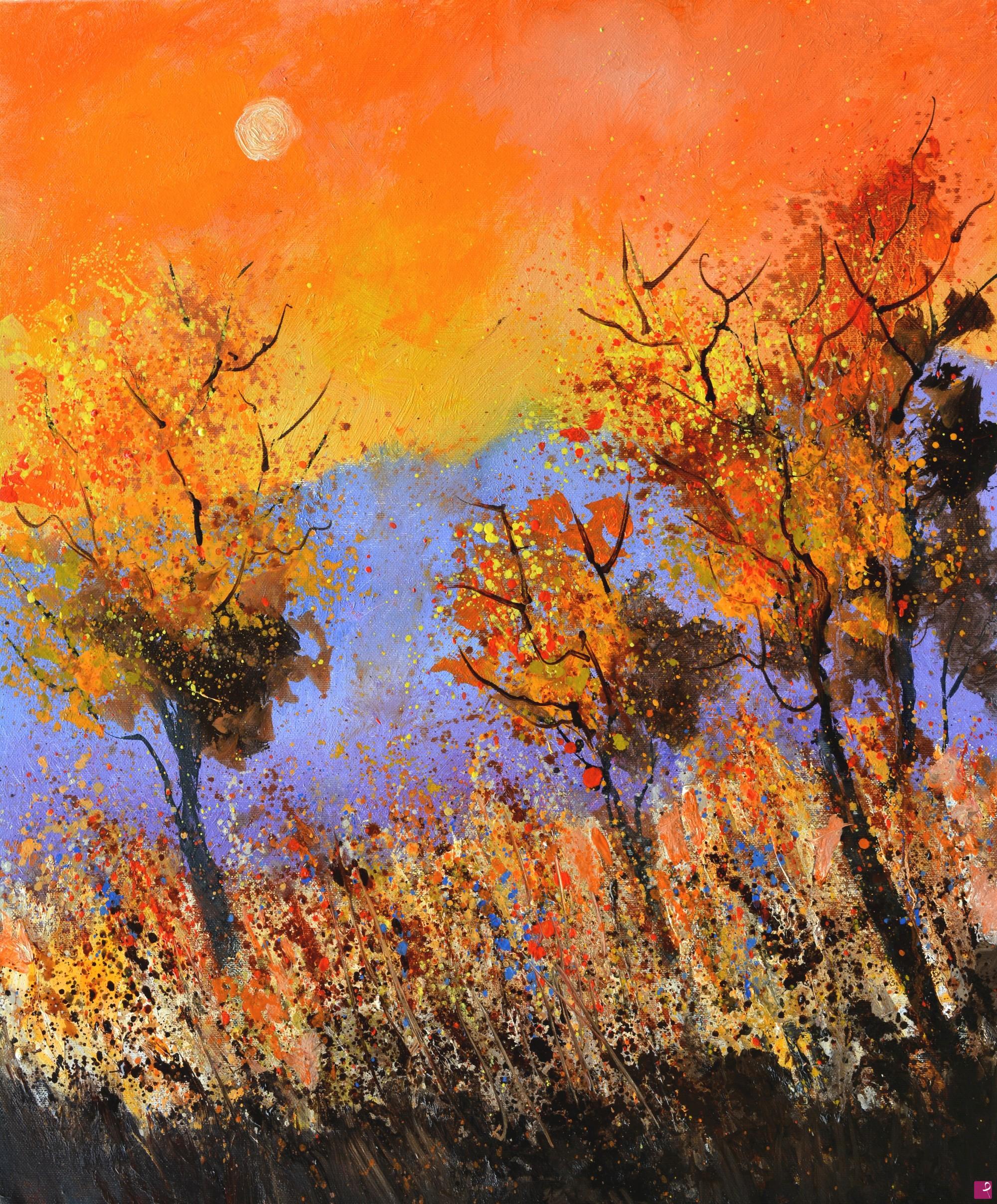 quadri in vendita online - Moonshine in autumn 
