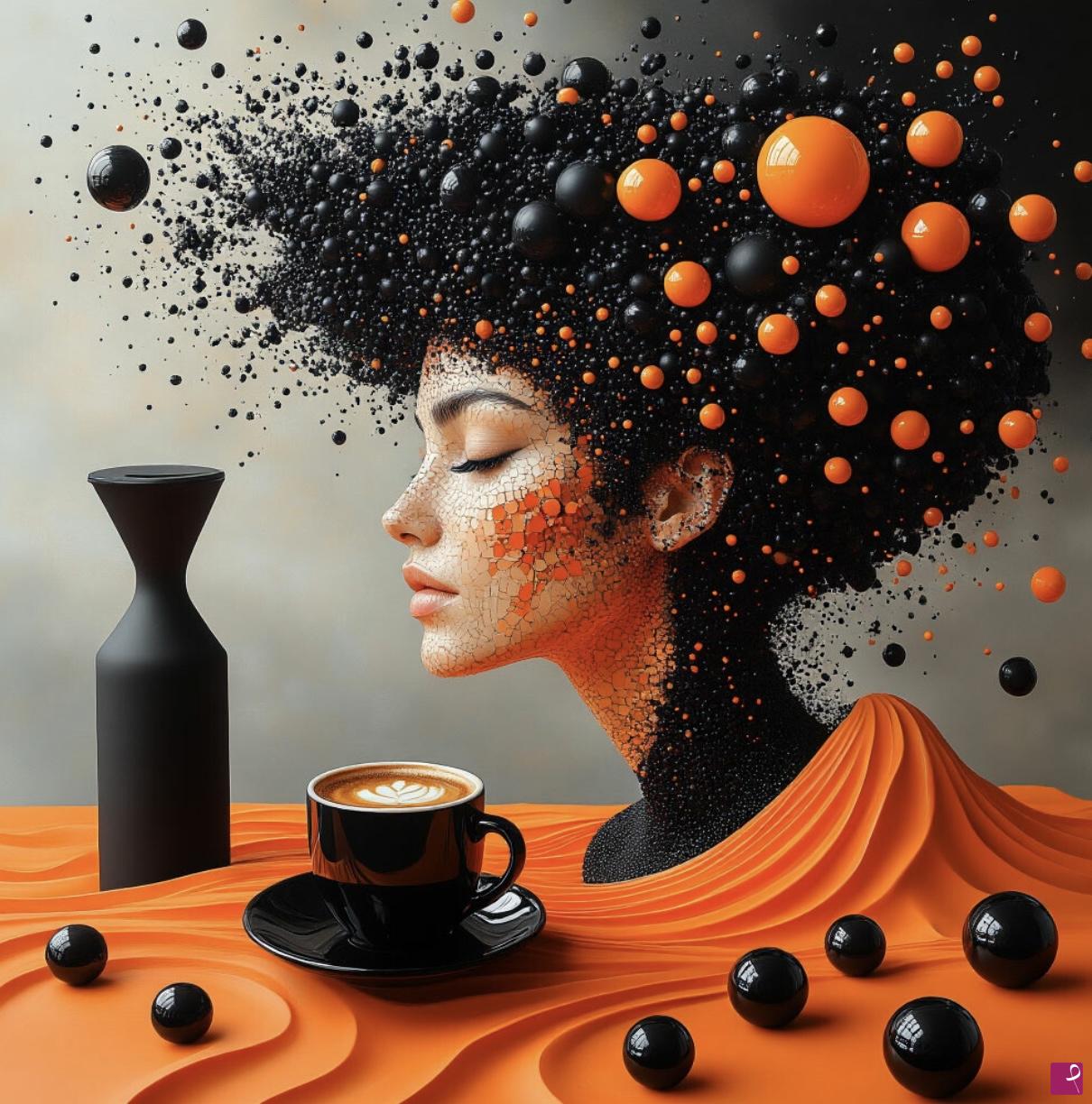 quadri in vendita online - Morning coffee 