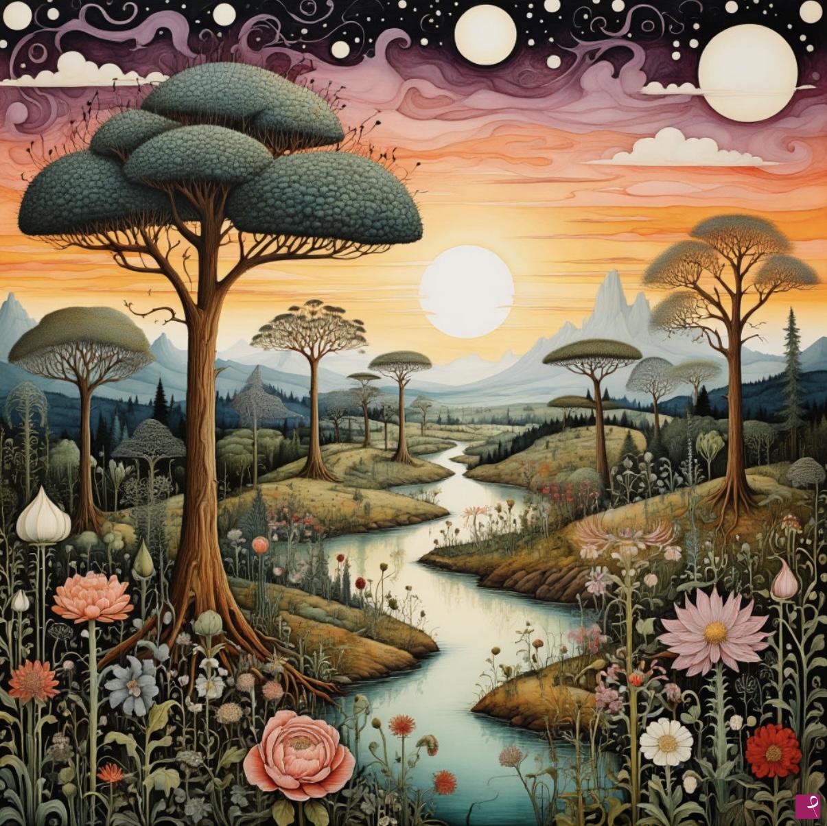 quadri in vendita online - Morning in the forest