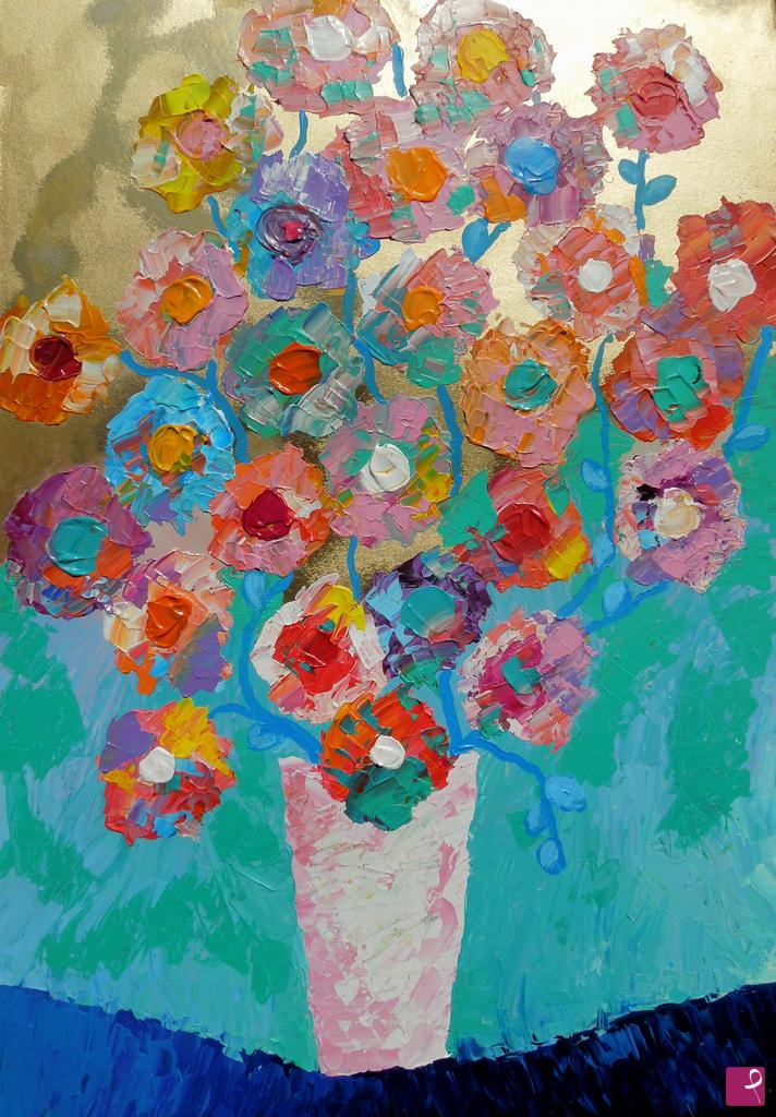 quadri in vendita online - Mosaic flowers - 344