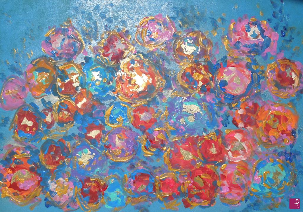 quadri in vendita online - Mosaic of a flowery sky - 442