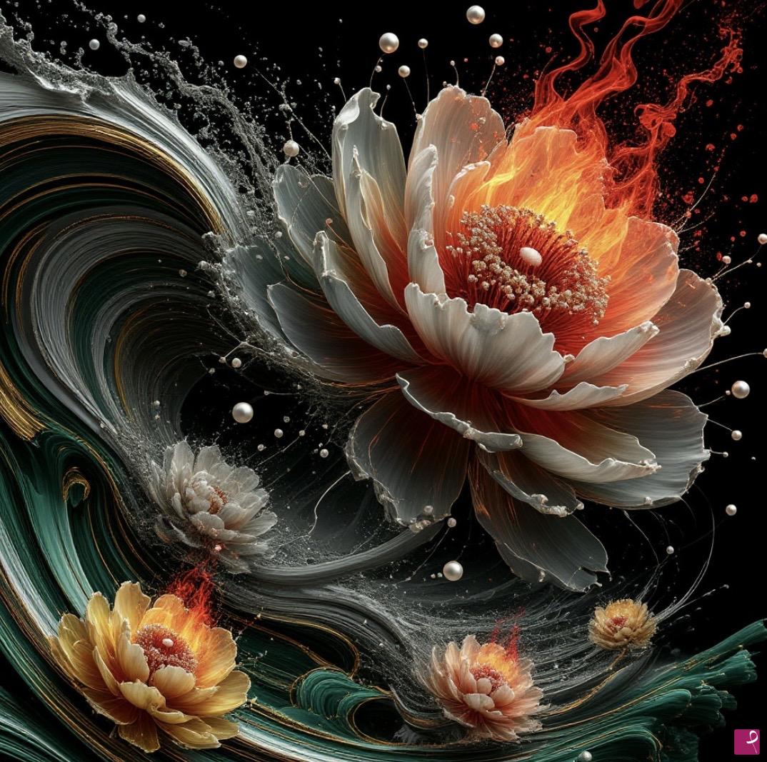 quadri in vendita online - Mother big flower