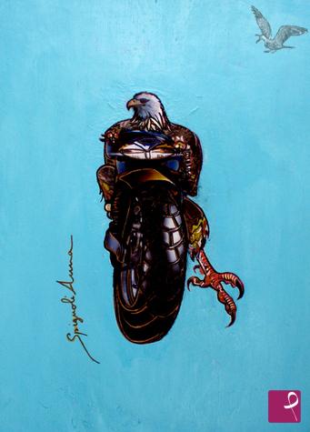 quadri in vendita online - "Motociclista" 1994