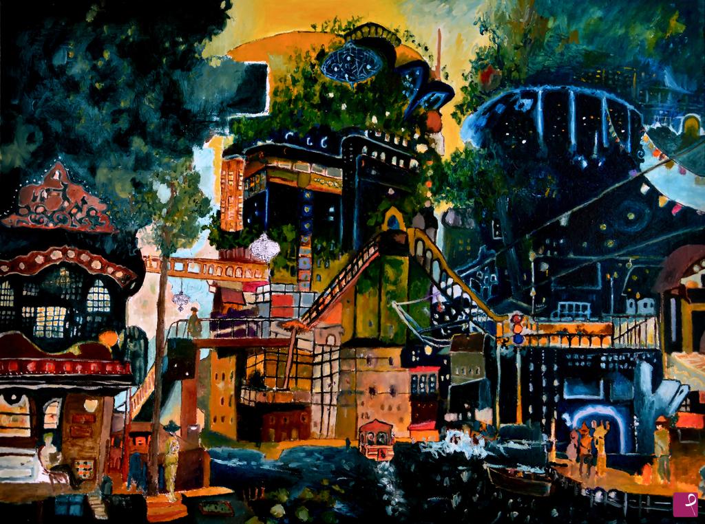 quadri in vendita online - Moulin City- Città del mulino